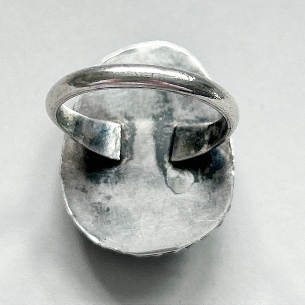 Vintage Southwestern Turquoise Sterling Silver Ring - Picture 10 of 11